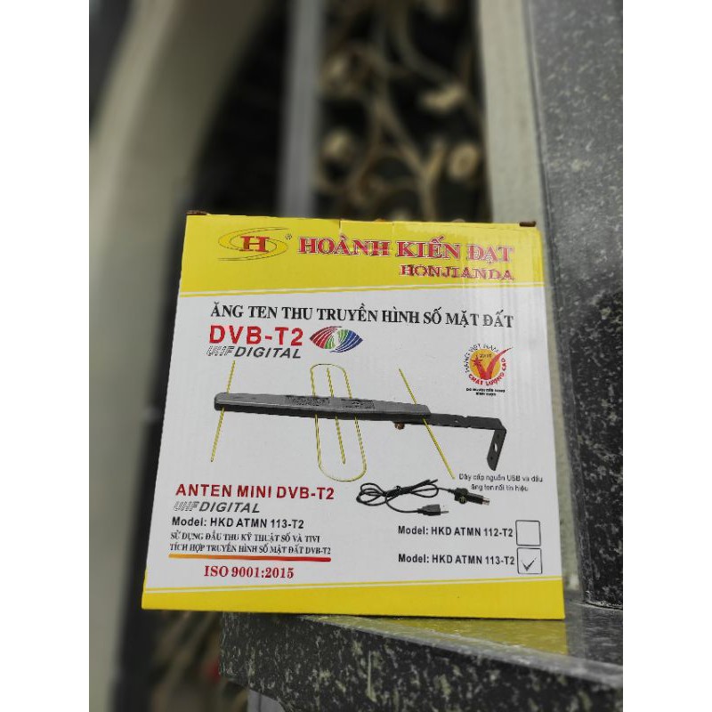 Anten DVB T2 HKD dành cho tivi tích hợp và đầu thu mặt đất DVB T2