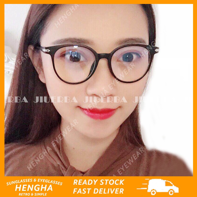 Kính mát tròng trong suốt phong cách retro Hàn Quốc