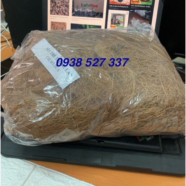 2 Gía thể trồng lan 300gram/túi chỉ xơ dừa sợi xơ dừa giá rẻ