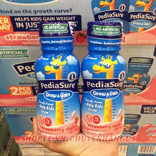 Sữa nước Pediasure Hương Dâu 237ml DATE 2021