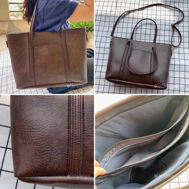 Túi Xách Tay Nữ Thời Trang FANCY BAGS - Đựng Laptop 15 - 16 inch - Túi Da Bản To LIMI BAGS