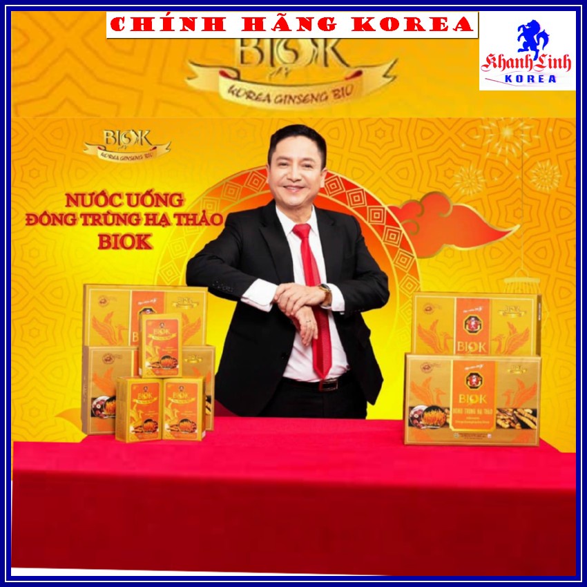 Nước đông trùng hạ thảo Biok hàn quốc, hộp 30 gói - Tăng đề kháng, giảm stress, phòng ung thư - khanhlinh