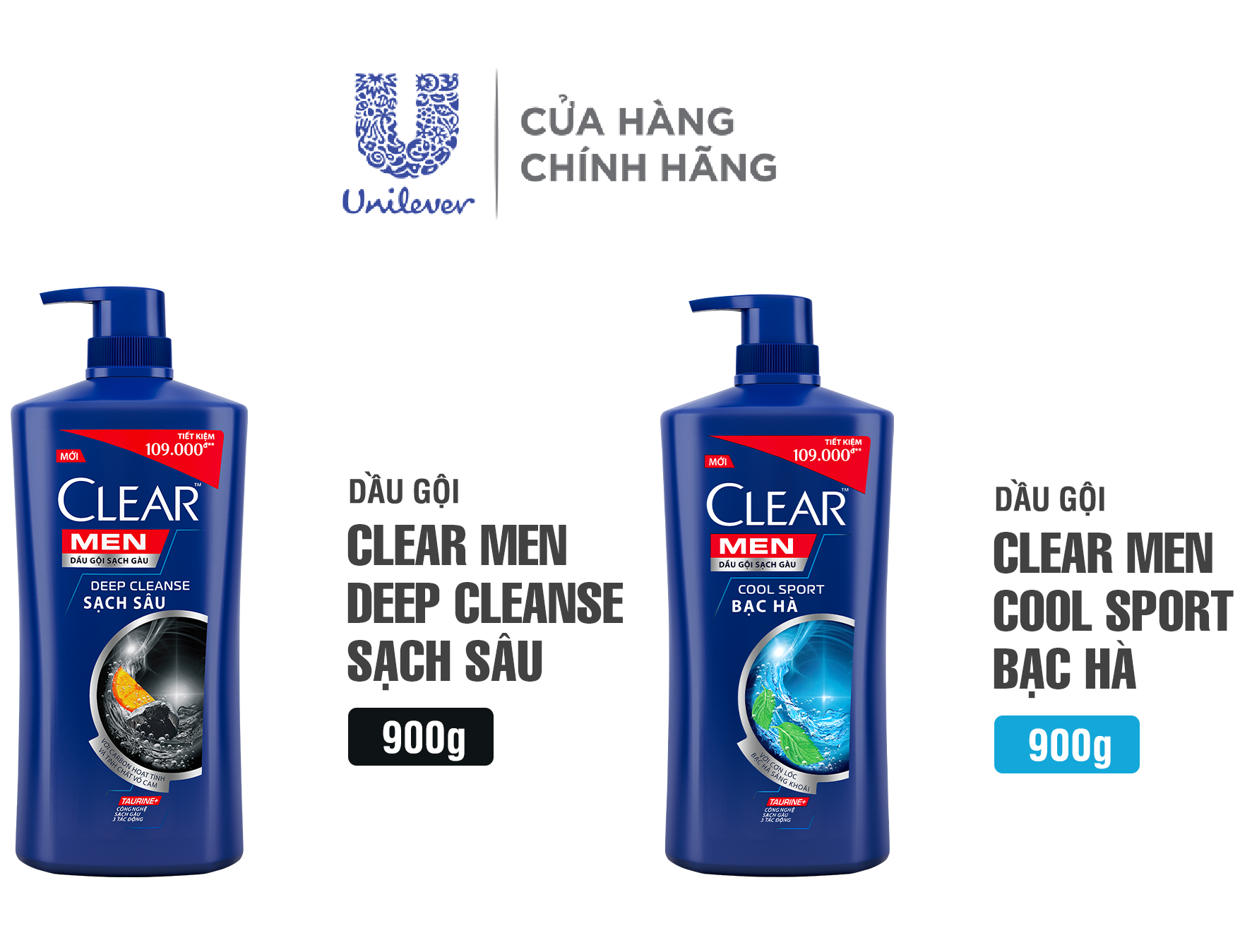 Dầu Gội Đầu cho nam Clear Men đánh bay gàu, ngứa và vi khuẩn mát lạnh cực đỉnh suốt ngày dài 900g