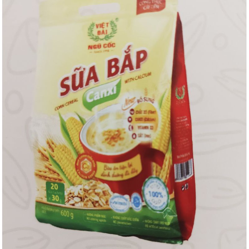 Sữa Bắp Canxi Việt Đài 600g (20 gói/túi)