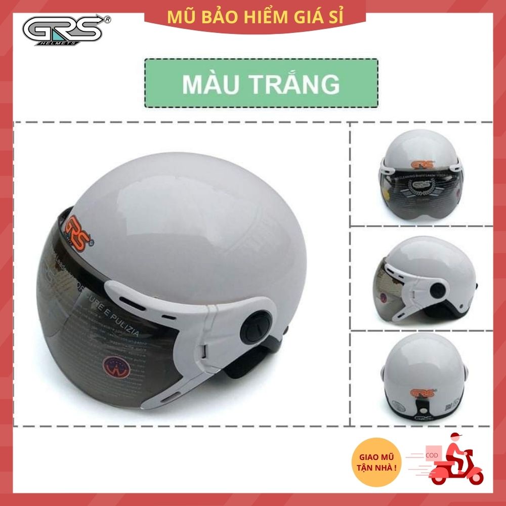 MŨ BẢO HIỂM 1/2 ĐẦU GRS CÓ KÍNH NHIỀU MẦU