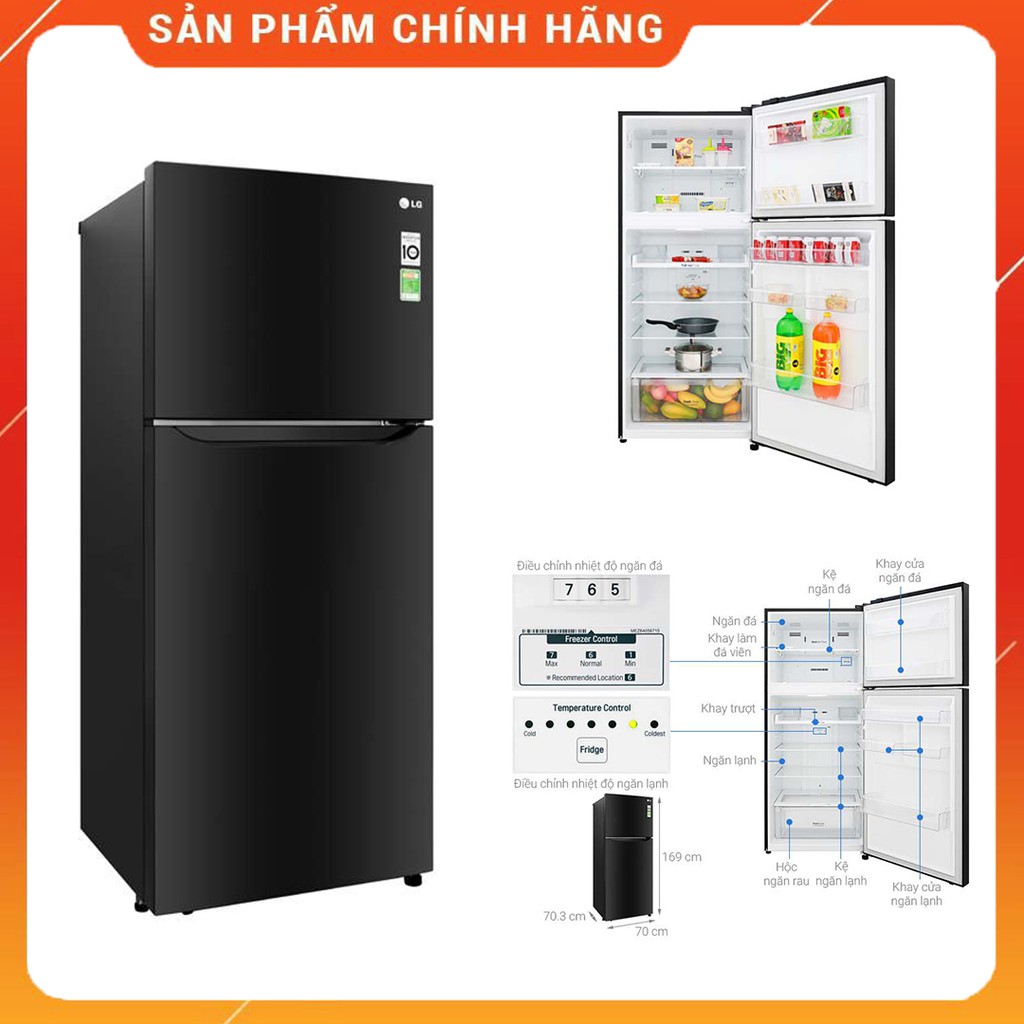 [CHÍNH HÃNG]Tủ lạnh LG Inverter 393 lít GN-B422WB(GIAO HÀNG VÀ BẢO HÀNH TOÀN QUỐC)