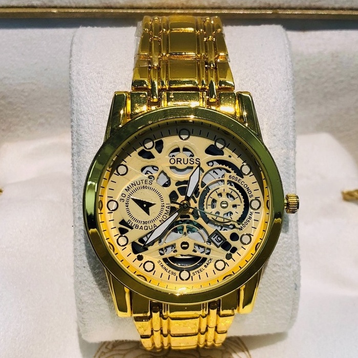 Đồng hồ nam cao cấp chính hãng thép không gỉ dây đeo kim loại vàng thể thao thời trang chống thấm nước giá đẹp