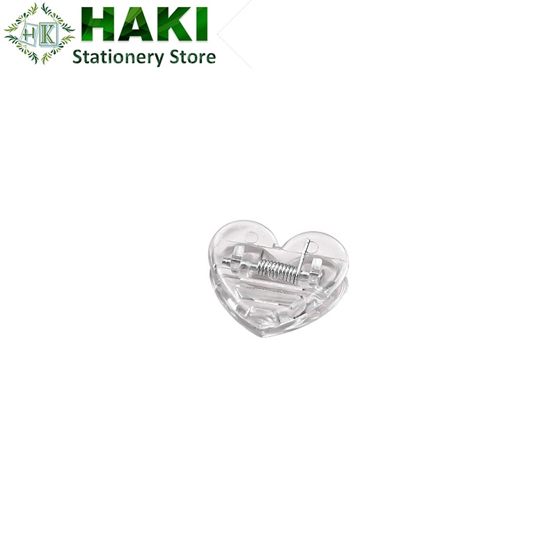Kẹp giấy trong suốt HAKI đồ dùng học tập văn phòng phẩm dễ thương