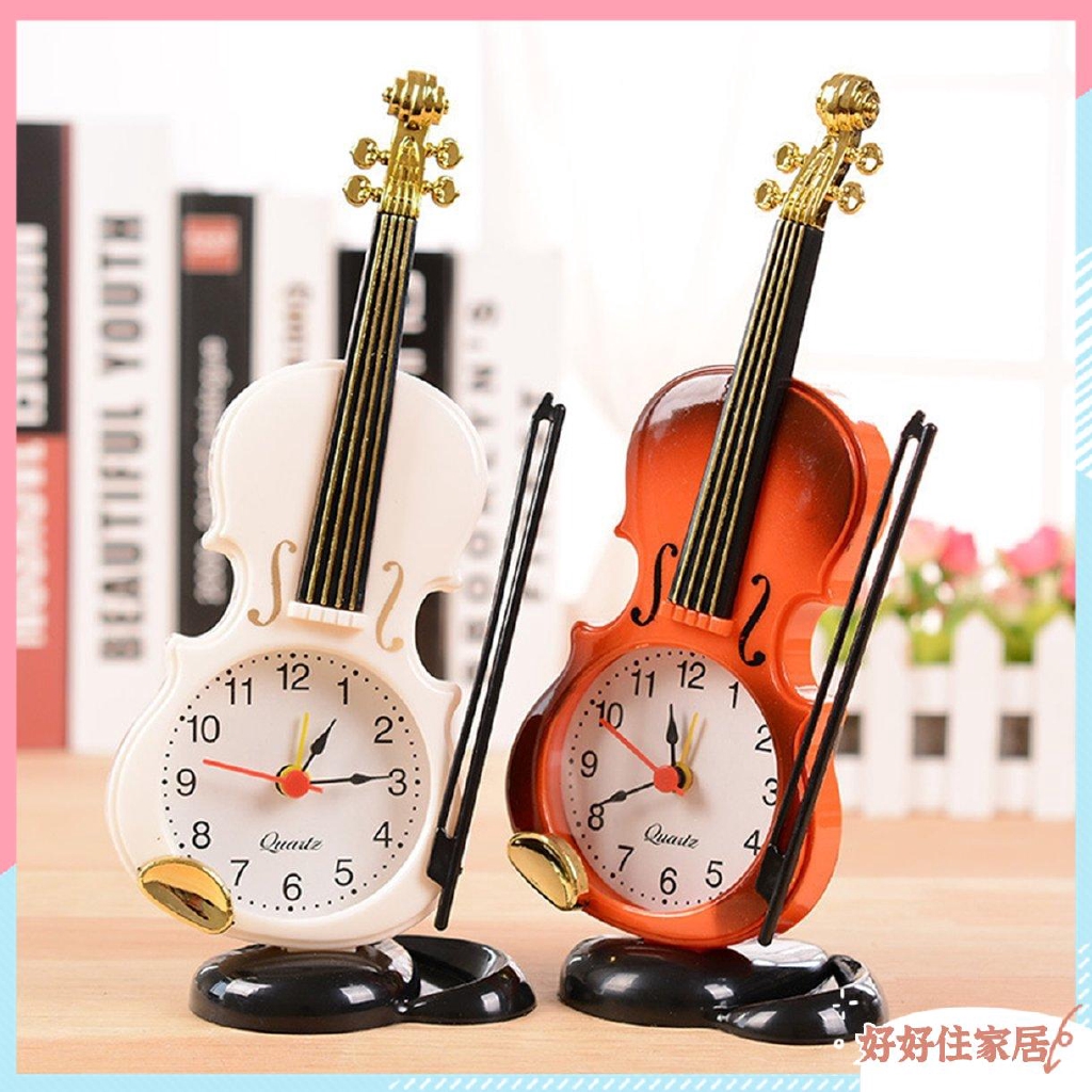 Đồng hồ báo thức để bàn hình đàn violin trang trí nhà cửa