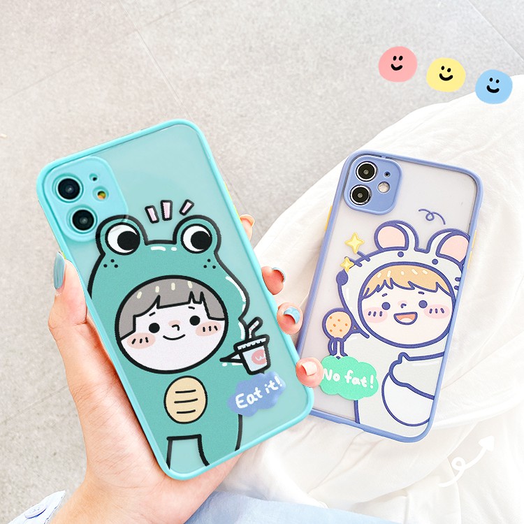 Ốp lưng iphone Etfa Cute nhám viền nổi cong 5/5s/6/6plus/6s/6splus/7/7plus/8/8plus/x/xr/xs/11/12/pro/max/plus/promax | BigBuy360 - bigbuy360.vn