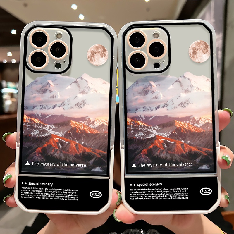 Ốp Điện Thoại Mềm Trong Suốt Có Giá Đỡ Cho IPhone 11 13 12 Pro MAX X XR XS MAX 8 7 Plus 6 6S