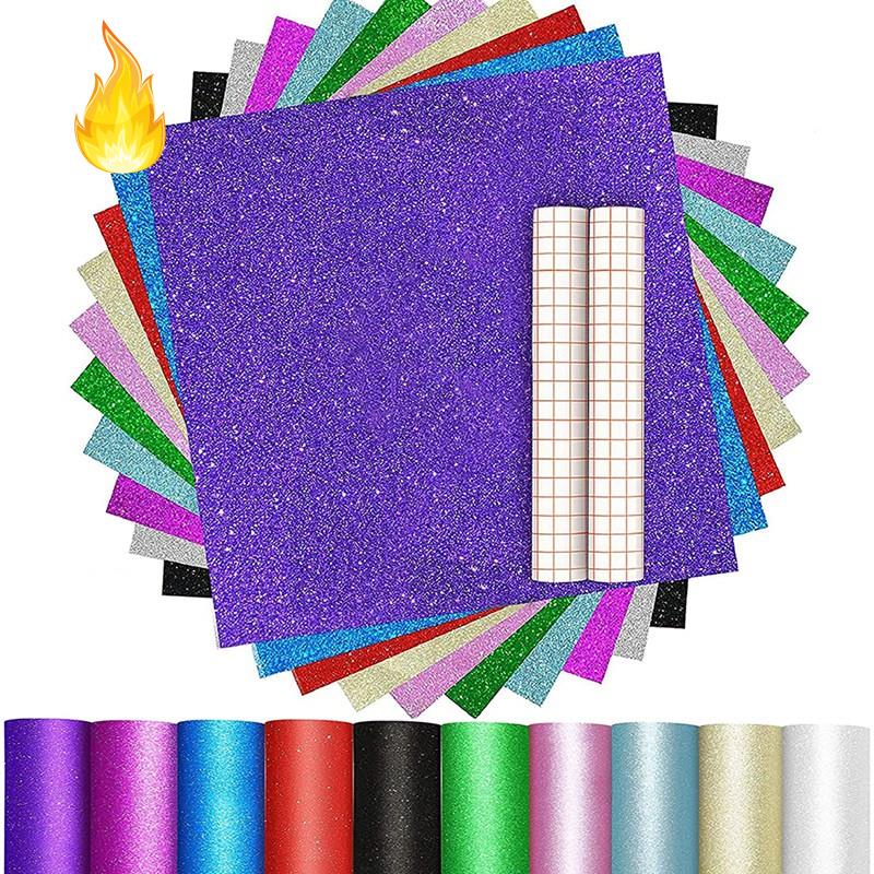 Bộ 12 Tấm Gồm 10 Tấm Vinyl Nhiều Màu Và 2 Chuyển Đổi Dùng Làm Đồ Thủ Công