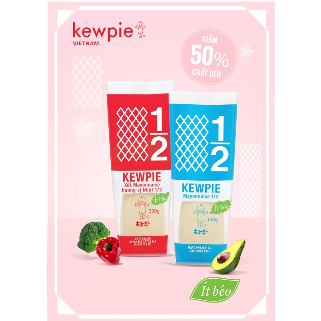 Xốt Kewpie Mayonnaise 1/2 It Beo chai 300g