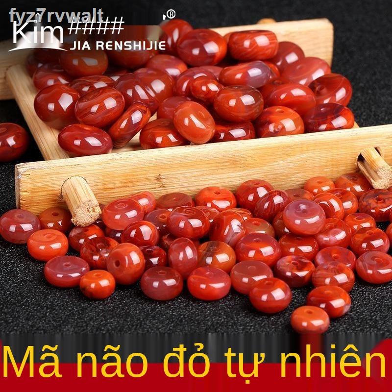 (Mới về)Tự nhiên Liangshan Nam Mã não đỏ Septa, Vòng đệm hoa văn ngọn lửa, tay, Hạt, Hạt sao và Mặt trăng, Phụ kiện làm,