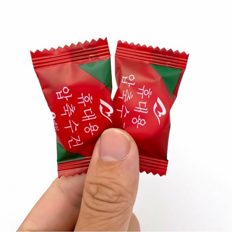 Túi 20 khăn giấy nén dạng viên kẹo dùng 1 lần tiện lợi