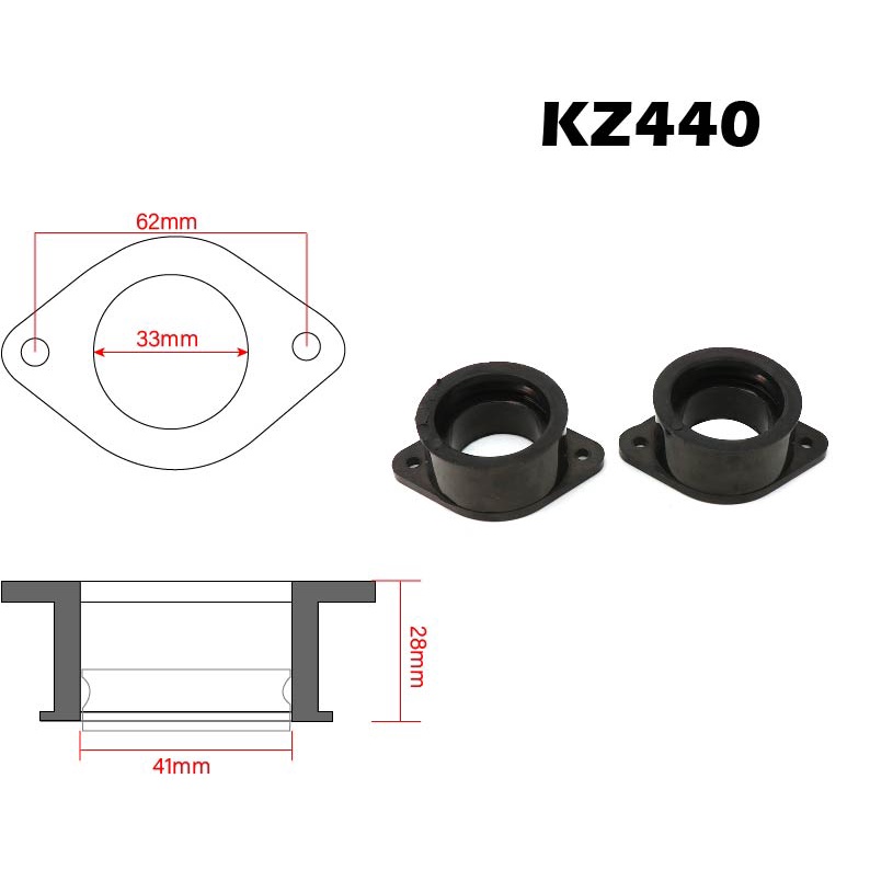 MOTOPARTS SHOP Dành Cho Kawasaki KZ440 KZ400 1980 - 1983 Phụ Kiện Xe Máy Bộ Chế Hòa Khí Nạp Khí Bộ K