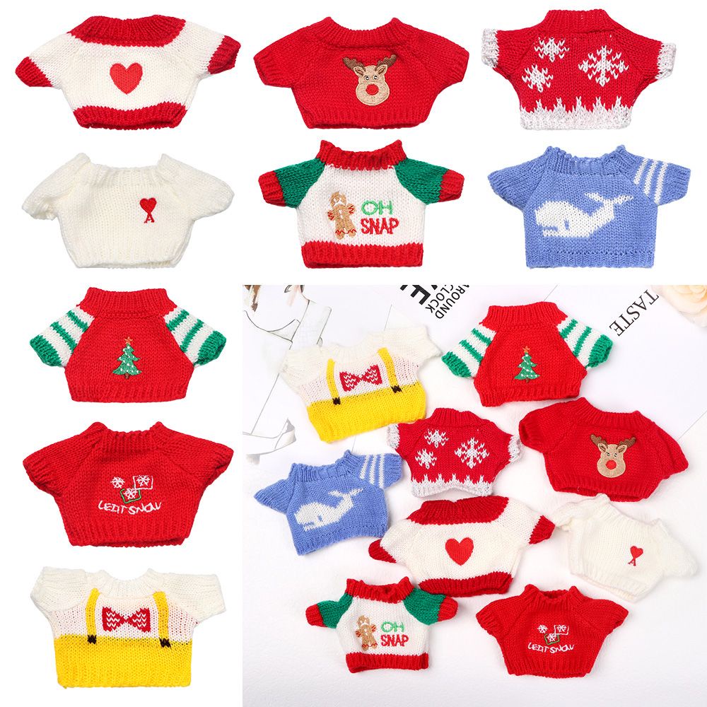 Trang phục áo len họa tiết động vật dễ thương cho búp bê