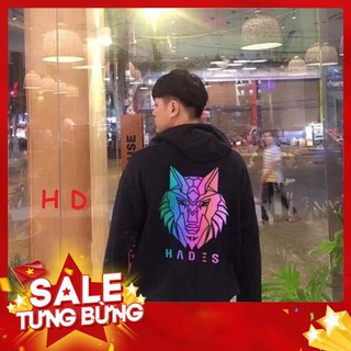 Áo hoodie HADES sói phản quang 7 màu HDT753 -Hàng nhập khẩu