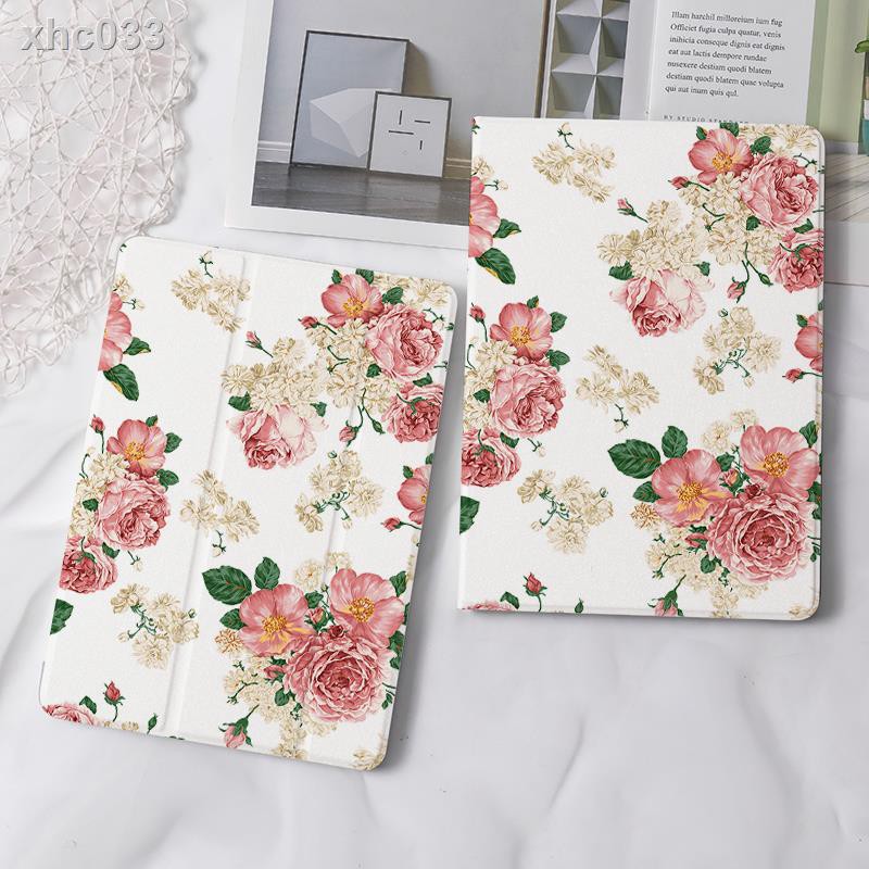 Bao Da Máy Tính Bảng Họa Tiết Hoa Mẫu Đơn Cho 2020 / 19 / 8 / 710.2 Inch Ipad Air1 / 2 / 3