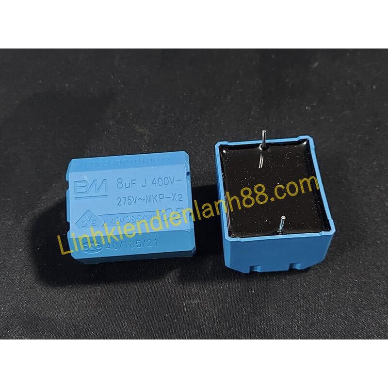Tụ Bếp từ 8UF 400VDC 275VAC dán nằm Mới chính Hãng BM !