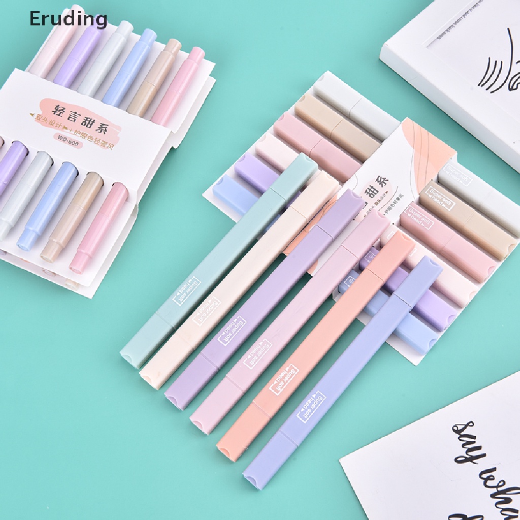 Set 6 Bút Đánh Dấu Hai Đầu Màu Pastel