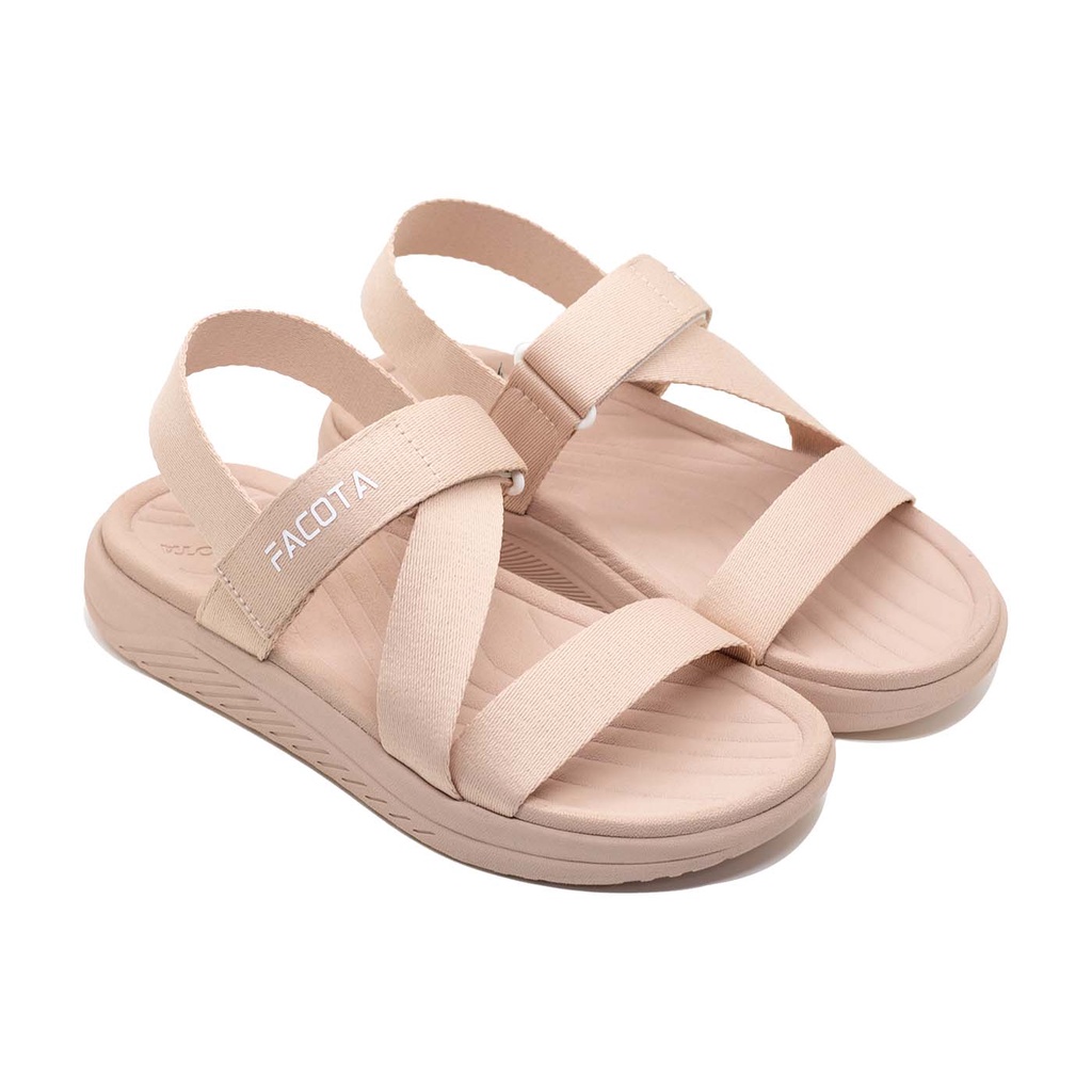 Giày sandal nữ quai dù V6 cao cấp đi học chính hãng R04 màu hồng phấn