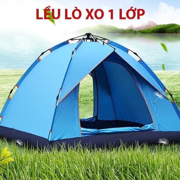 Lều cắm trại tự bung, lều phượt du lịch, picnic dành cho 3-4 người, chống nước, tia bức xạ, thông gió 2 chiều 1634SP