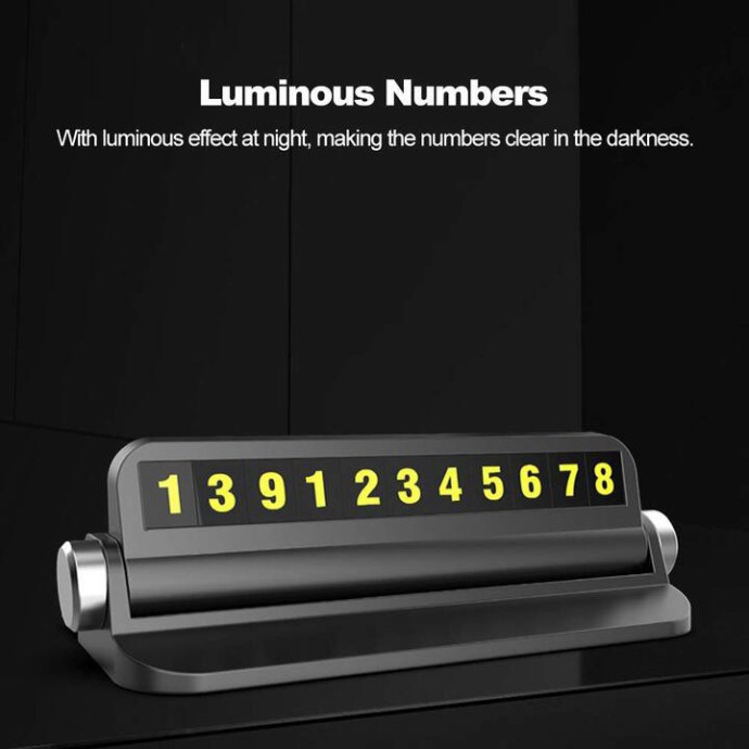 Sản Phẩm Bảng Số Điện Thoại, Kiêm Giá Đỡ Điện Thoại Trên Taplo Xe Hơi/ Ô Tô Mã BSDT-Z1 .