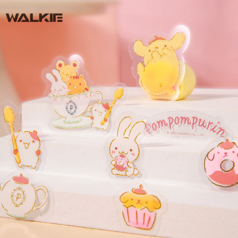 Túi 16/48 Nhãn Dán Họa Tiết Hoạt Hình Melody Cinnamoroll Kuromi Đáng Yêu Bằng PVC DIY