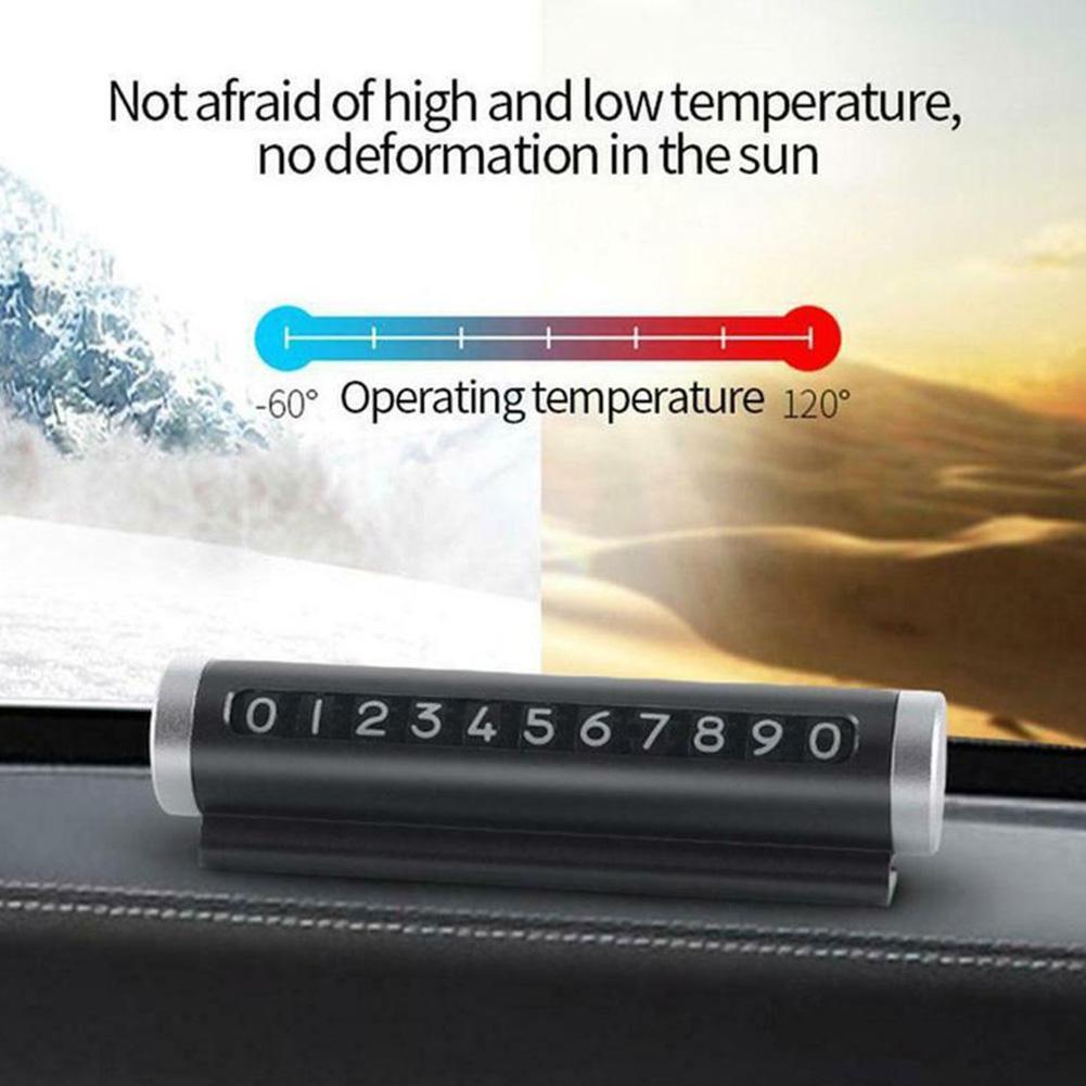 Thẻ Đỗ Xe Tạm Thời D3K2 Bằng Kim Loại Thiết Kế Xoay Tròn Thông Dụng Cho Xe Hơi