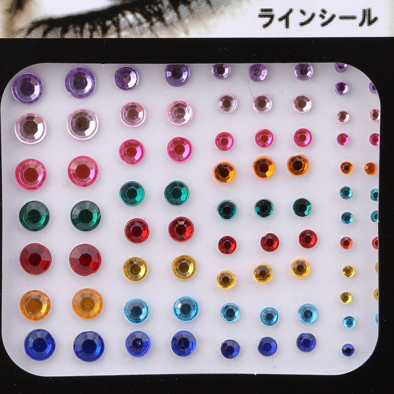 FM Jewel Eyes Makeup Crystal Eyes Sticker Tattoo Diamond Makeup Eyeliner Party Eyeshadow Face Sticker Decoration Cosmetic