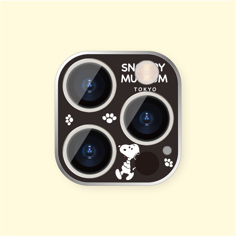 Ốp Điện Thoại Kính Cường Lực In Hình Anime Kuromi Snoopys Đáng Yêu Bảo Vệ Camera Chống Rơi Vỡ Cho iPhone
