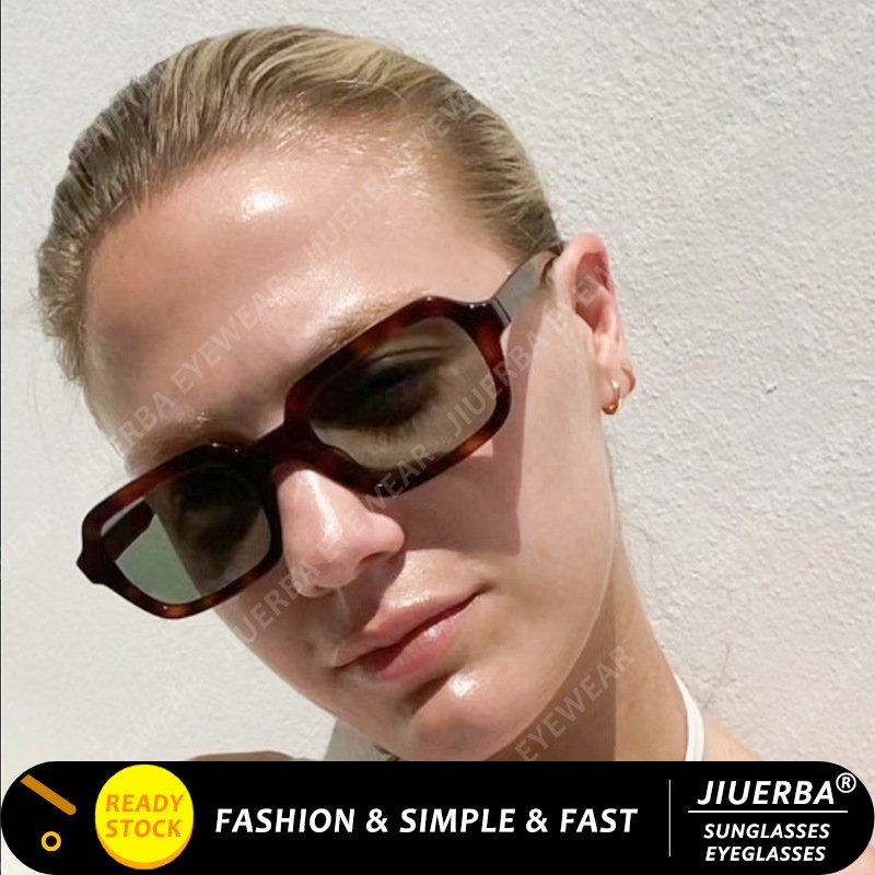 (JIUERBA) Kính Râm Gọng Vuông Nhỏ Màu Kẹo Thời Trang Phong Cách Vintage