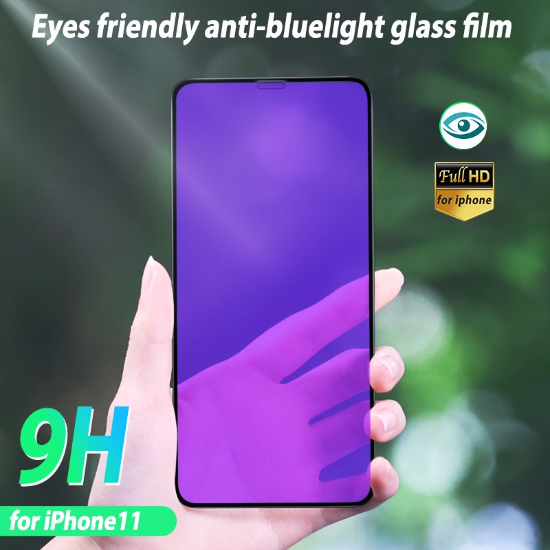 Keo dán toàn bộ chống kính cường lực màu xanh tím cho Huawei Mate 20 P20 P30 P40 Lite Nova 3 3i 5T 7 SE 7i Honor 8X Y7A Y7P Y6P Y5P Y6S Y9S Y7 Y9 Prime 2019 Bảo vệ màn hình