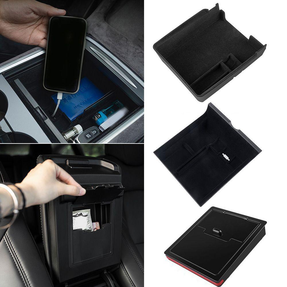 Hộp Đựng Vật Dụng Bệ Tì Tay Cho Xe Hơi Tesla Model 3 / Y 2021-2022