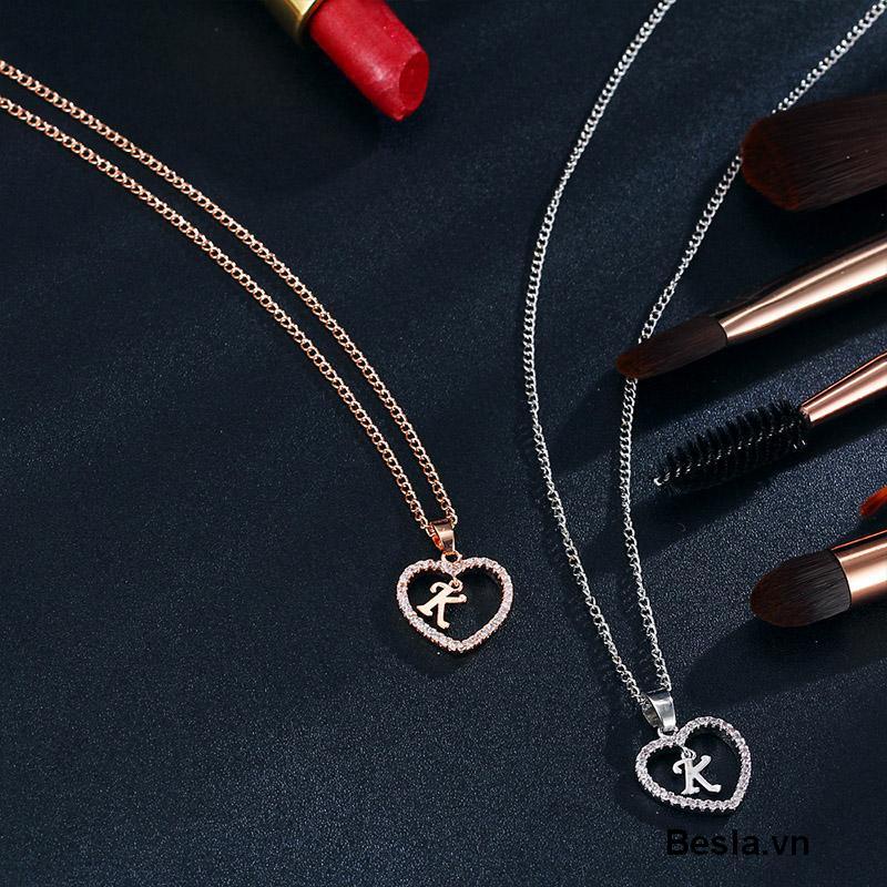 Vòng cổ Mặt 26 Chữ Cái Đính Đá Zircon Thời Trang Cho Nữ