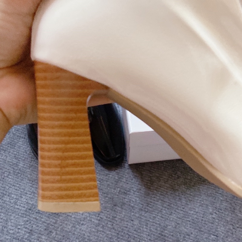 (HÀNG LOẠI 1- ẢNH THẬT) Bốt nữ cổ thấp da bóng đế giả gỗ cao cấp PunShoes.