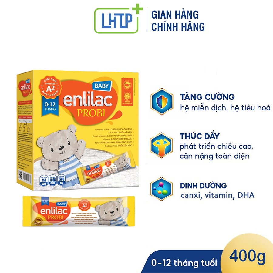 Gói Sữa Cho Trẻ Sơ Sinh Giúp Tăng Cường Hệ Miễn Dịch Enlilac Probi Protein A2 Baby Gói 25g