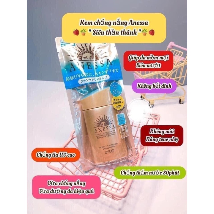 Kem Chống Nắng Shiseido Anessa 60ml Perfect UV Milk Chính Hãng - DORIS SHOP