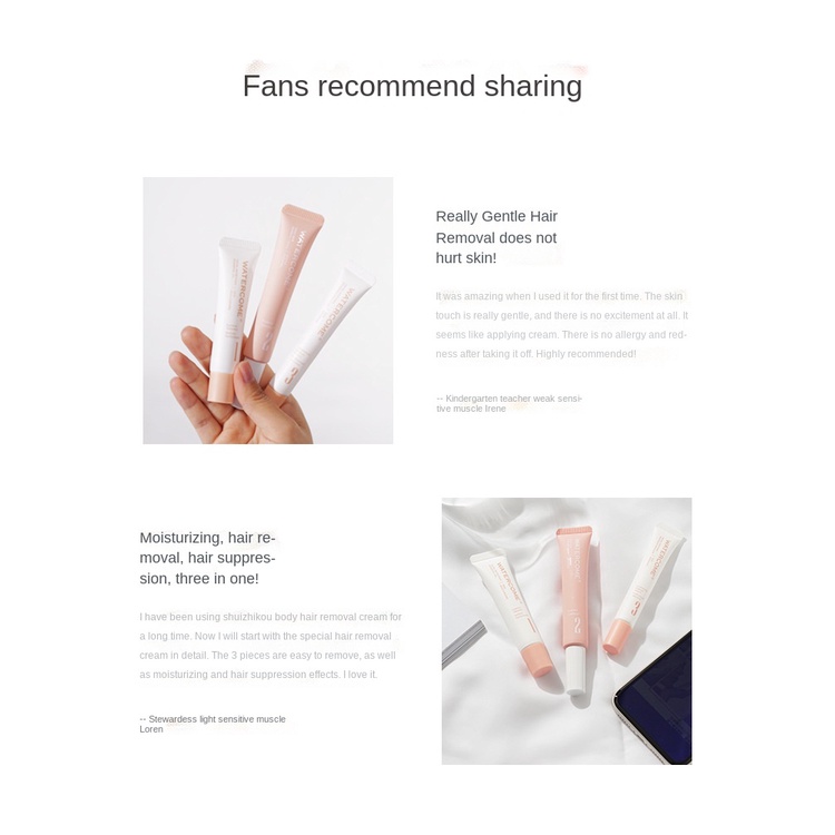 Watercome Kem tẩy lông môi  Lip Tẩy lông môi bằng ria mép cho nữ