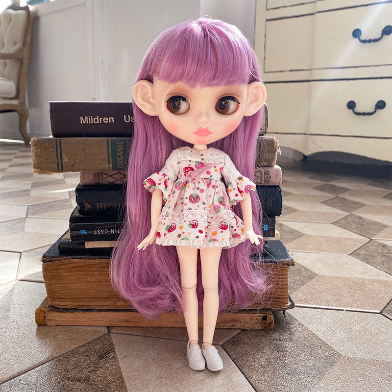 Blythe Búp Bê NBL Tùy Chỉnh Sáng Bóng Mặt 1/6 Bjd Bóng Khớp Cho Cô Gái Búp bê cô gái mắt To