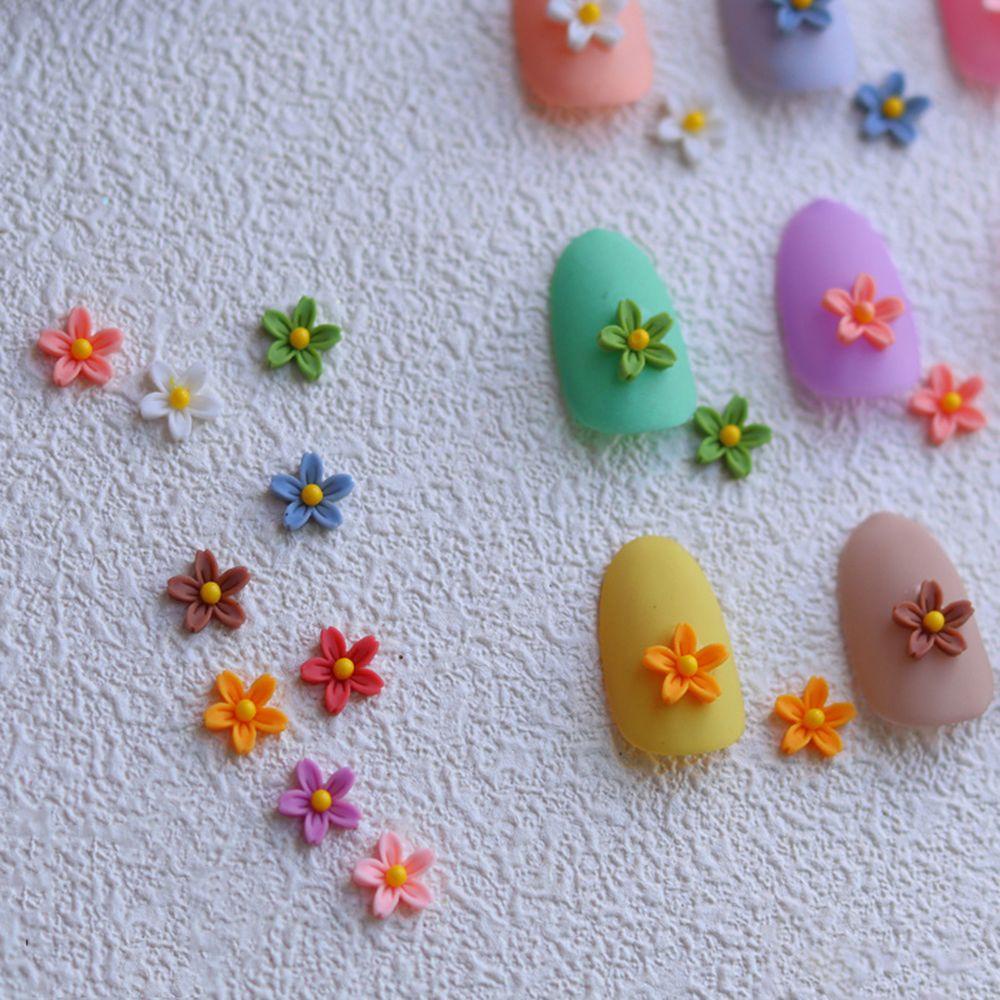 Phụ Kiện Trang Trí Móng Tay Hình Hoa Nhiều Màu Sắc DIY