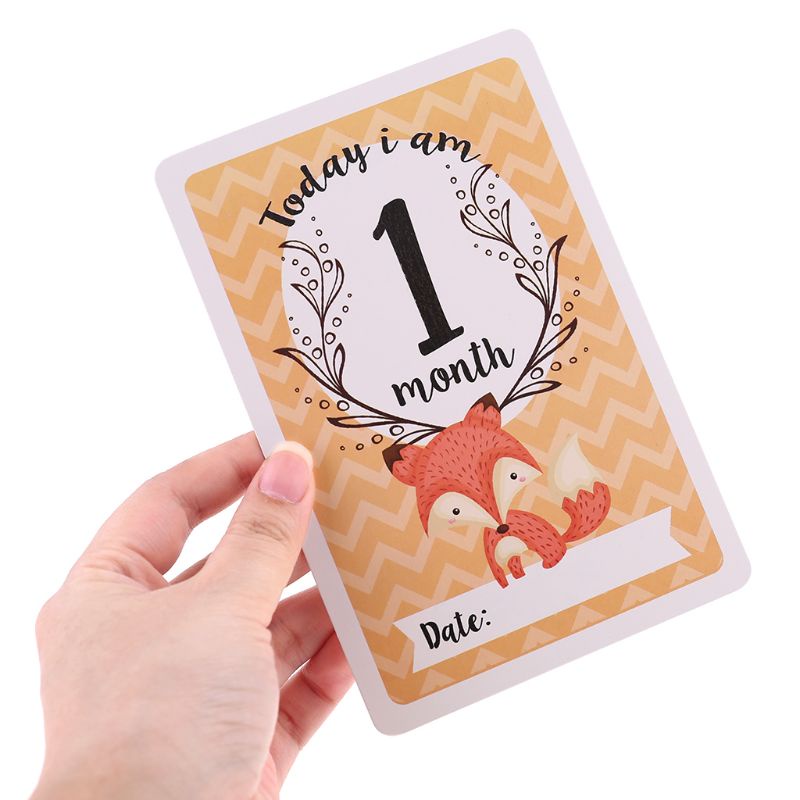 Bộ Thẻ Đánh Dấu Cột Mốc Phát Triển Theo Tháng Làm Phụ Kiện Chụp Ảnh Cho Bé