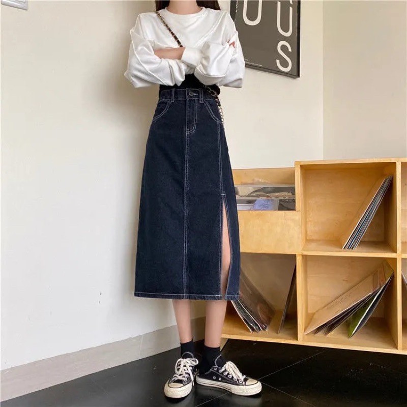 [ORDER] CHÂN VÁY JEAN DÀI SIÊU HACK DÁNG | BigBuy360 - bigbuy360.vn