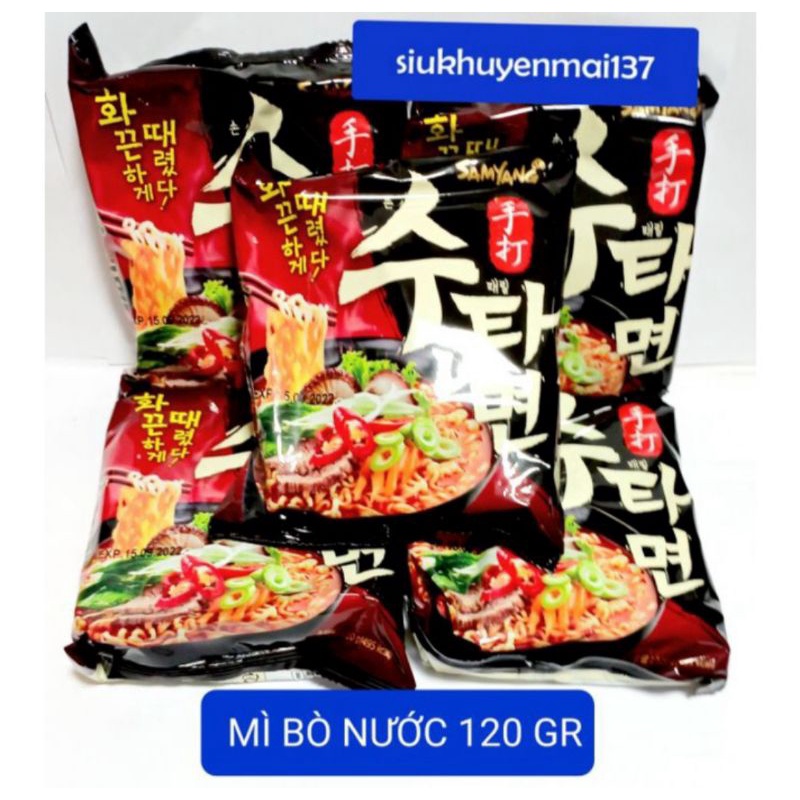 mì cay hàn quốc nước bò sutah (hải sản , gà)120- 145 gr gói