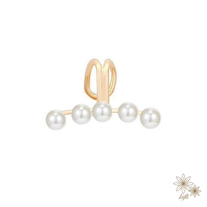 🌸1 Khuyên Kẹp Vành Tai Đính Ngọc Trai Giả Thời Trang Nữ