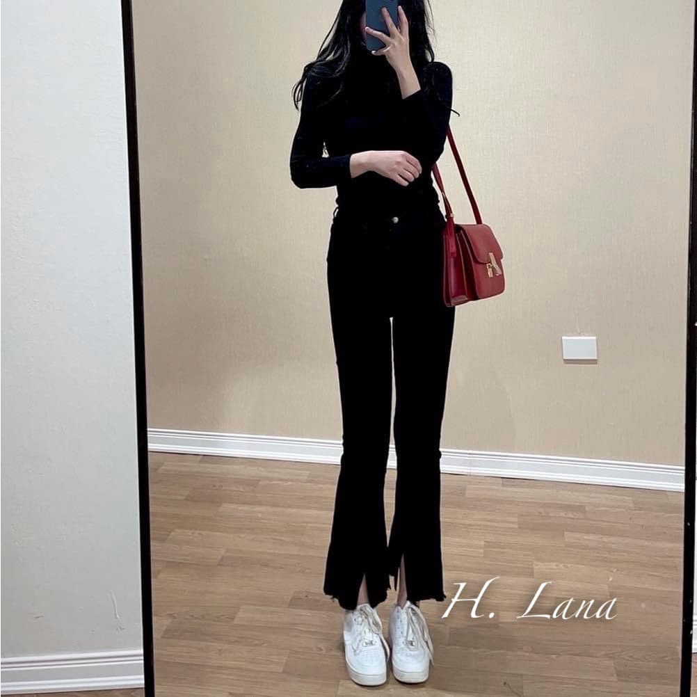 Mã 240-933QUẦN BÒ ĐEN XẺ GẤU | BigBuy360 - bigbuy360.vn