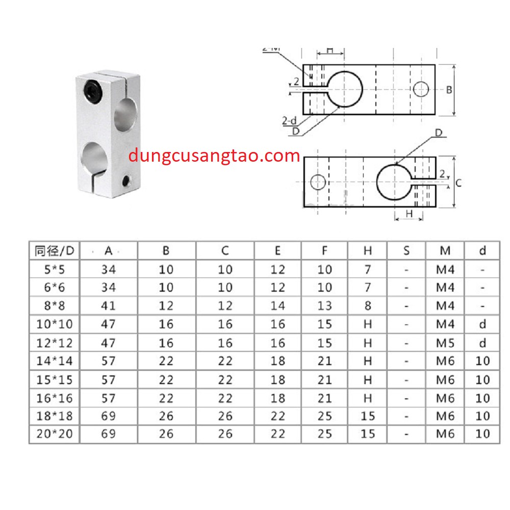 Bát CNC kết nối chéo vuông góc SK-A