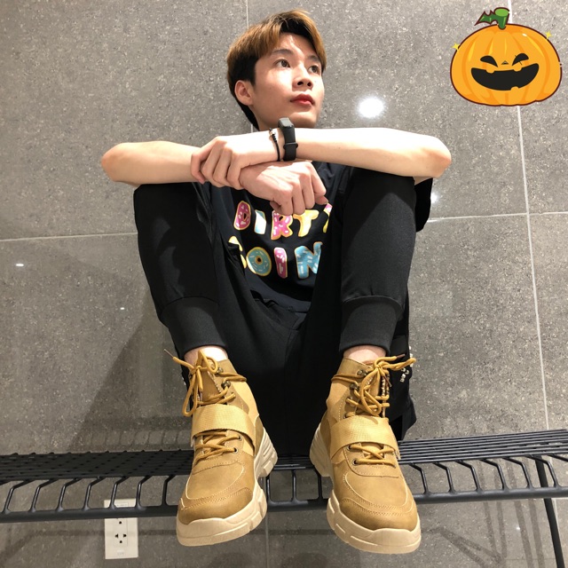 [Có Video Thật] Giày Cao cổ nam, giày Boost, Giày Bốt cá tính T34 | BigBuy360 - bigbuy360.vn