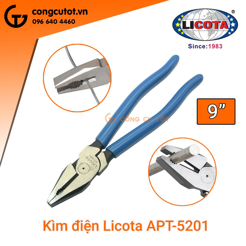 Kìm điện cỡ lớn 9 inch Licota APT-5201